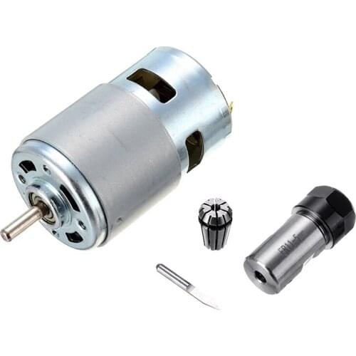 HOT 775 DC Motor 12-36V Ball Bearing Spindle Motor With ER11 Extension Rod Carving Cutter For CNC Router Machine