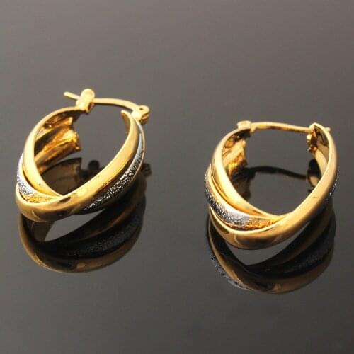 Fashion Chic Stripe Earrings . Gold/Silver Plated Hoop Earrings for Women Engagement Party Jewelry Drop Style Earring