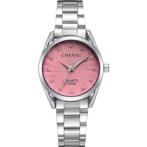 Fashion Women Pink Dress Watches Luxury Female Casual Watch Ladies Rhinestone Quartz-watch Wristwatches relogio feminino