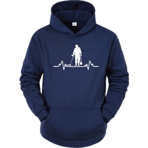 Fashion hot Metal Detector Heartbeat Detectorist men male Cotton large mens sweater Hoodie S 3XL