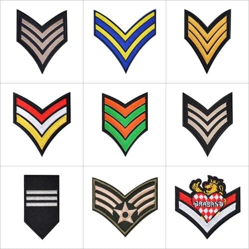 New Arrival Airborne Crown Star Military Embroidery Patches for Clothing Iron on Clothes Appliques Badge Stripe Sticker