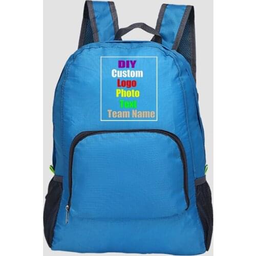 Customize 2021 new leisure outdoor folding bagCustomize your picture LOGO backpack backpack