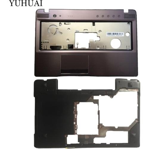 New For Lenovo Z570 Z575 Keyboard Bezel Palmrest Upper Case /Laptop Bottom Base Case Cover