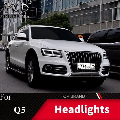 For Car AUDI Q5 Head Lamp 2009-2018 Car Accessory Fog Lights Day Running Light DRL H7 LED Bi Xenon Bulb AUDI Q5 Headlights