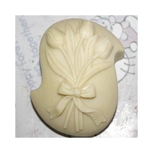 Silicone soap mold C269 lily flower shape fondant cake chocolate clay mould wholesale mould tools