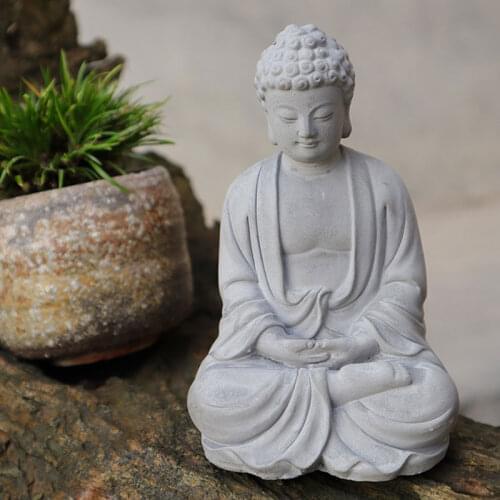 Large size Sakyamuni Sculpture Mold 3D Phaseless Buddha Plaster Cement Craft Silicone Mold Buddha Concrete Candle Mould