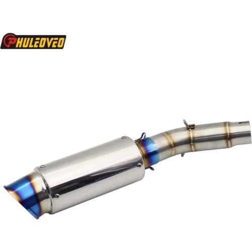 Motorcycle Exhaust Middle Pipe Link Pipe for Suzuki GSR750 2011-2020 Exhaust Silencer Muffler Escape with Connect Pipe DB Killer