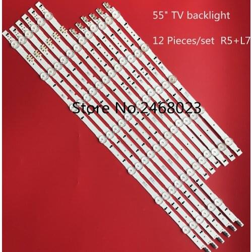 LED Backlight strip 7+5 lamp D4GE-550DCA-R3 D4GE-550DCB-R3 BN96-30431A N96-30432A For Samsung 55'' UE55H5500 UE55J5670 UE55H6200