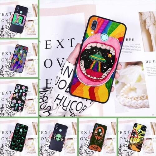 Back Cover For Huawei Nova 2i 3 3I 3E 2 Lite Plus 4 4E 5 Nova Smart Lite 2017 Case UFO Cartoon Alien Silicone Soft Phone Case