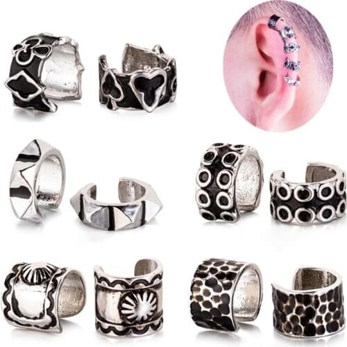 1-5PCS Copper Ear Cuff Wrap Clip on Earring Stud Fake Cartilage fake No Piercing Earrings for Women Men Ear Rings Body Jewelry