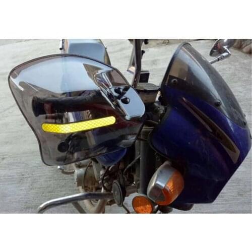 1 Pair Universal Hand Guards Handguard Deflectors Handle Protector Windshield with Reflective Stripe for ATV Dirt Bike