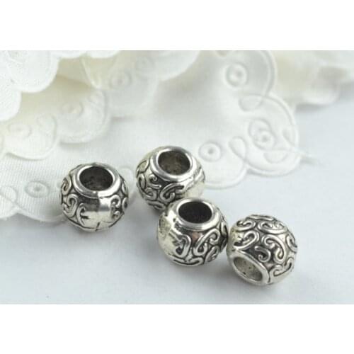 10 pcs Tibetan Silver metal Beads Fit For European Charm Bracelet Jewelry Making DIY Jewelry Findings Handmde 18148