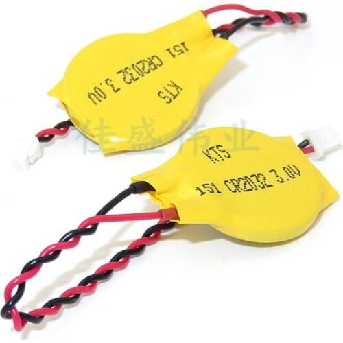 10PCS/LOT battery /Laptop motherboard BIOS CMOS battery with wire disassemble battery CR2032 2032 battery with wire 2pi
