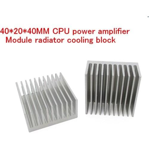 Free Ship 10PCS Aluminum alloy Electronic components heat sink 40*20*40MM CPU power amplifier module radiator cooling block