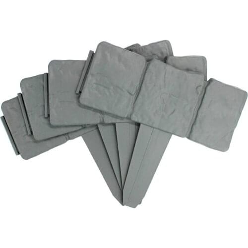 20pcs 5M Grey Stone Effect Lawn Edging Plant Bordering Cobblestone Home Garden Border Flower Bed & Grass Cobbled Plastic Fence