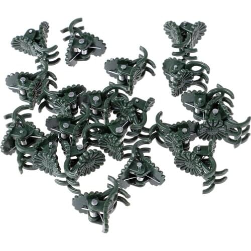 20Pcs/lot Plant Fix Clips Orchid Stem Vine Support Flowers Tied Branch Clamping