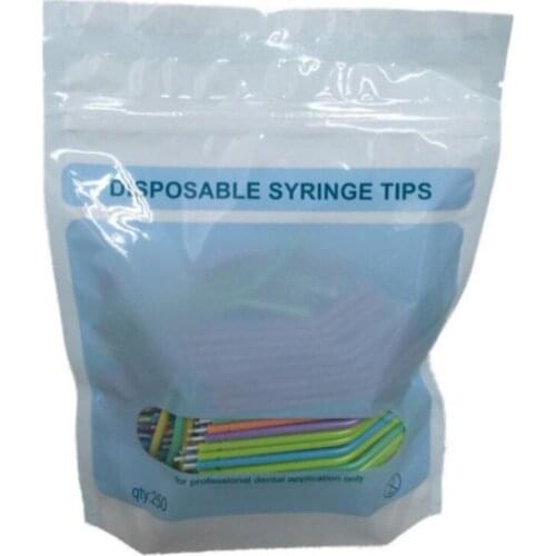 250 pcs Disposable Nozzles Tips for Dental Triple Air Water Syringe 3 Way Syringe for Dental Unit Chair