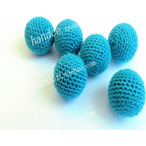30 pcs colorful cotton crochet balls as DIY knitting 1.8cm 3D soft cotton patches for cloth decoration korean fashion design