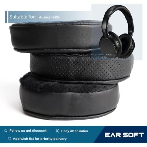 Earsoft Replacement Ear Pads Cushions for Ausdom M06 Headphones Earphones Earmuff Case Sleeve Accessories