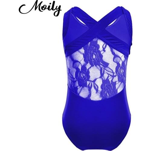 Toddler Ballet Leotards for Kids Spandex Sleeveless Leotard Bodysuit Ballerina Girls Floral Lace Back Gymnastics Ballet Costumes