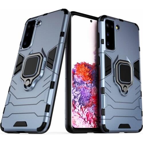 For Samsung Galaxy S21 Case S21 Plus A22 Note 20 Cover Ring Stand Bumper Silicone + PC Phone Back Cover For Samsung S21 Ultra