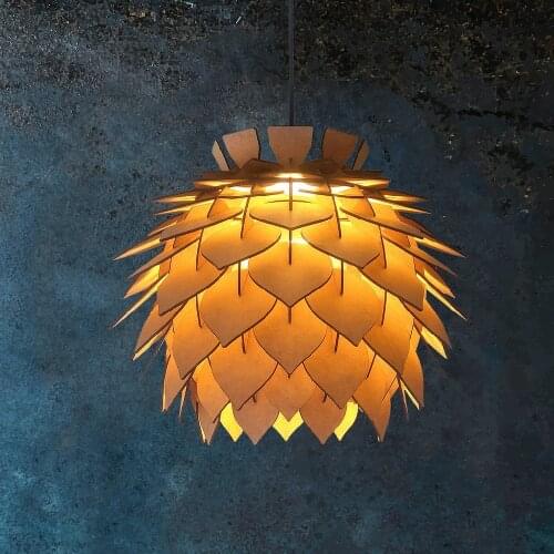 Decorative Wood Chandelier Raw MDF Retro Modern Stylish Creative Design Decoration Home Restaurant Bar Industrial Library Office Lighting