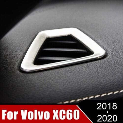 Stainless Steel Car front Small Inside air outlet Decoration Cover Trim Interior accessories For Volvo XC60 2018 2019 2020