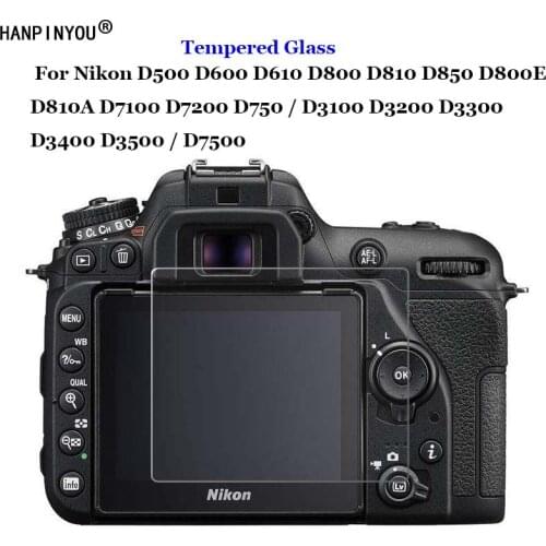 For Nikon D500 D600 D610 D800 D810 D850 D800E D810A D7100 D7200 D750 D7500 Tempered Glass 9H Camera LCD Screen Protector Film