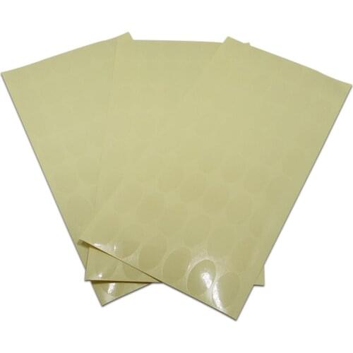 DHL Transparent Oval Circle Adhesive Seal Sticker Label Ellipse Clear PVC Plastic Stickers Plain Gift Box Sealing Label Sheet