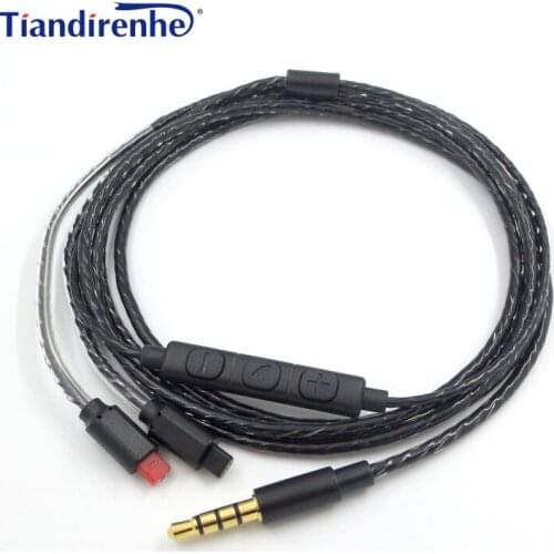Cable for Audio-Technica im50 im70 im01 im02 im03 im04 Headset Earphone Replacement Cables with Mic for iPhone xiaomi Samsung