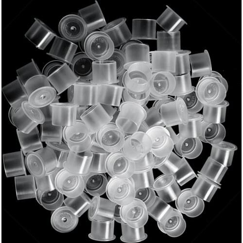 Lot 100pcs Caps Disposable Tattoo Container Cups, with Base