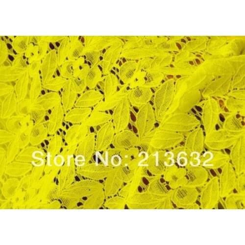 Best new yellow cotton lace soft Home textile embroidery fabric bead piece embroidery processing Embroidered cloth electronic