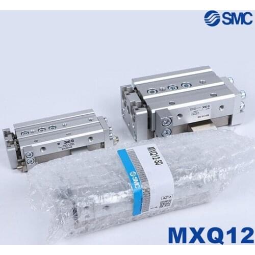 MXQ MXQ12 SMC MXQ12-10 MXQ12-20 MXQ12-30 MXQ12-40 MXQ12-50 MXQ12-75 MXQ12-100 Slide Guide Cylinder Pneumatic