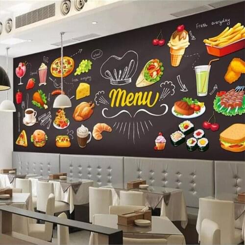 Seamless wallpaper restaurant background wall high-grade mural factory wholesale wallpaper mural photo wall