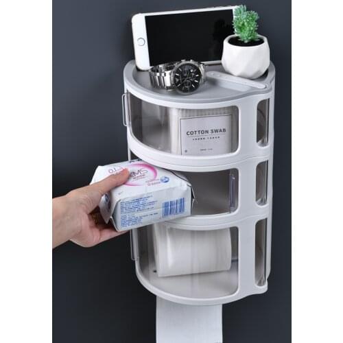 Home Storage Wall-Mounted Multifunctional Tissue Box Home Storage Box Bathroom Accessories Organizer Tissue Holder