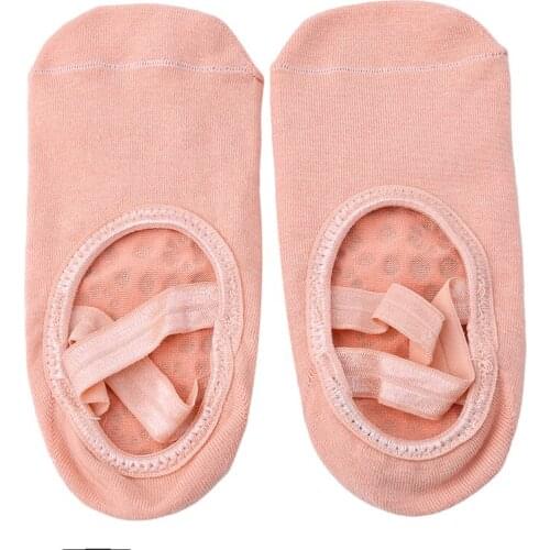 Round Toe Yoga Socks for Women Anti-Slippery Bandage Breathable Pilates Ballet Dance Socks Casual Backless Sports Fitness Socks