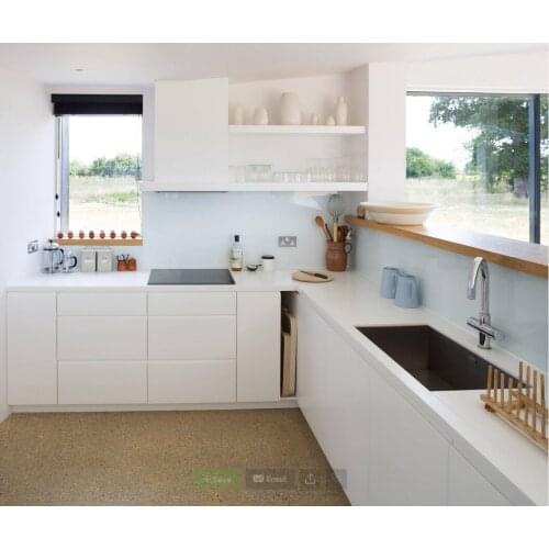 2017 new design kitchen furniture China suppliers hot sales kitchen furniture spray paint high gloss white lacquer modular unit