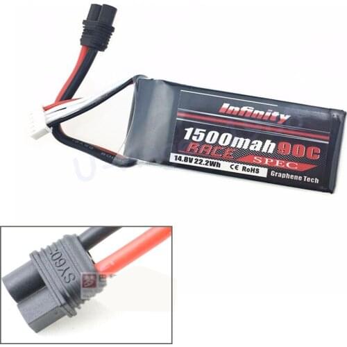 Infinity Rechargeable Lipo Battery 14.8V 1500mah 90C 4S1P Race Spec Lipo Battery For RC Aircraft Quapcopter Drone