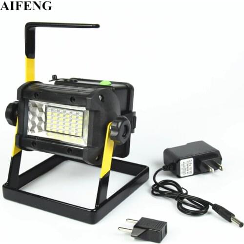 AIFENG 50W Portable Spotlight SMD 5730 36Led Floodlight 2400LM 18650 Battery Rechargeable Portable Spotlight For Hunting Camping
