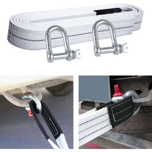 Durable High Strength Trailer Winch Strap (Up To 6 Ton) 5 Meters Towing Ropes with Hook for Car Equipment