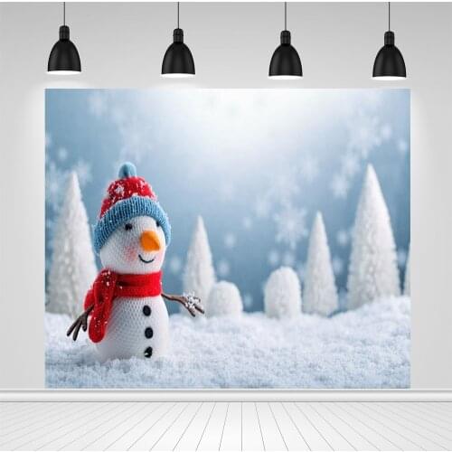 Scopiso Christmas Tree Winter White Snow Snowman Backdrop Baby Portrait Custom Vinyl Photography Background For Photo Studio