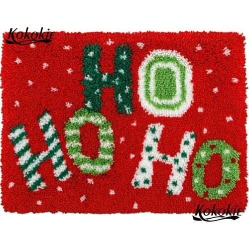 DIY latch hook rug canvas printing Christmas decor for home accessories tapijt foamiran for needlework knooppakket crochet tapis