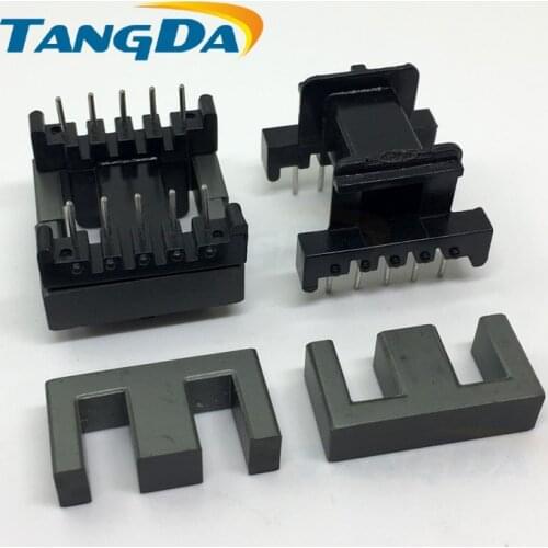 Tangda EF25 core Bobbin 5+5pin 10p magnetic core+skeleton PC40 soft ferrite cores Transformers horizontal 10pin AG