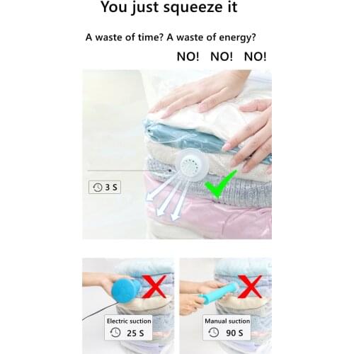 Vacuum Compression for Home Storage Organization Dorm Room Essentials Clothes Storage Organizer Clear Self Seal Bag Organizer