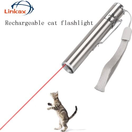 USB Rechargedable UV Laser Pointer Pen Light 3 In1 LED Light Show Funny Pet stick Cat laser Flashlight