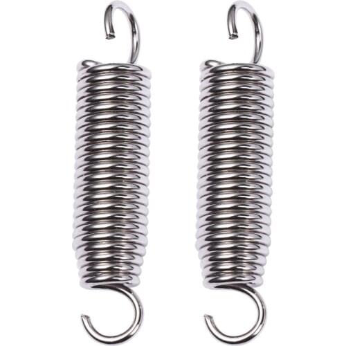 2pcs Stainless Steel Drum Foot Pedal Spring for Percussion Instrument Parts (Silver)