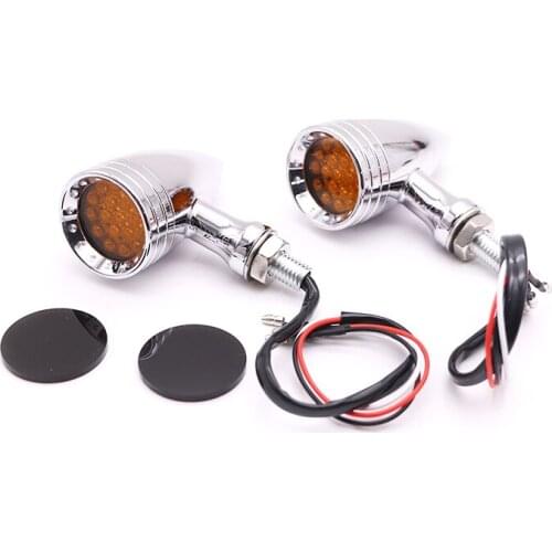 2x Motorcycle LED Bullet Turn Signal Indicator Brake Light For Harley Honda Yamaha Suzuki Touring Dirt bike Cafe Racer