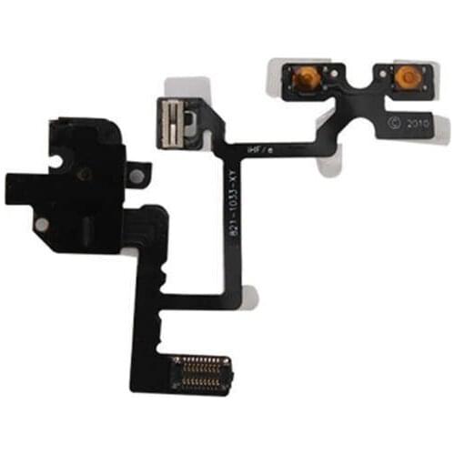 Headphone Jack Audio buttons for Apple Iphone 4 black Flat Flex cable button