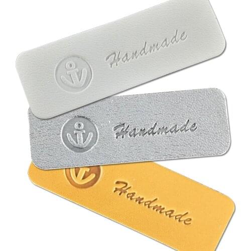 Free Stlye Hand Made Leather Label Accessories Custom Decorative Leather Tags ChildrenS Cloth Stickers Clothing Bags Diy Labels