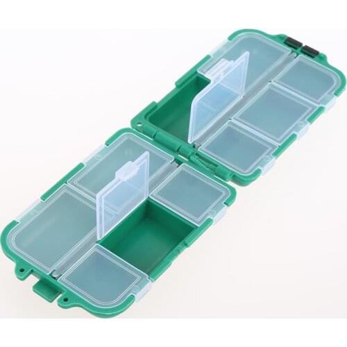 New 10 Compartments Storage Case Fly Fishing Lure Spoon Hook Bait Tackle Case Box Fishing Accessories Tools